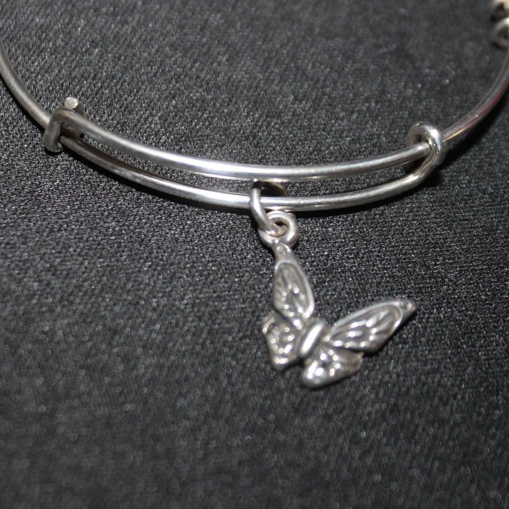 Alex and Ani Sterling Silver Butterfly Bracelet